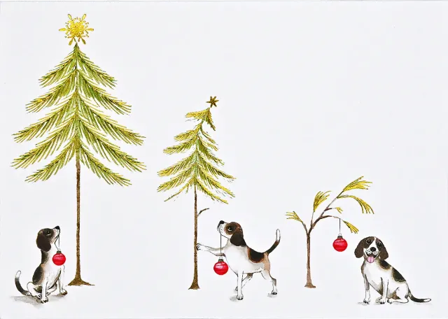 Peter Pauper Press The Heart of a Dog julekort 20-pakning med gullfolie