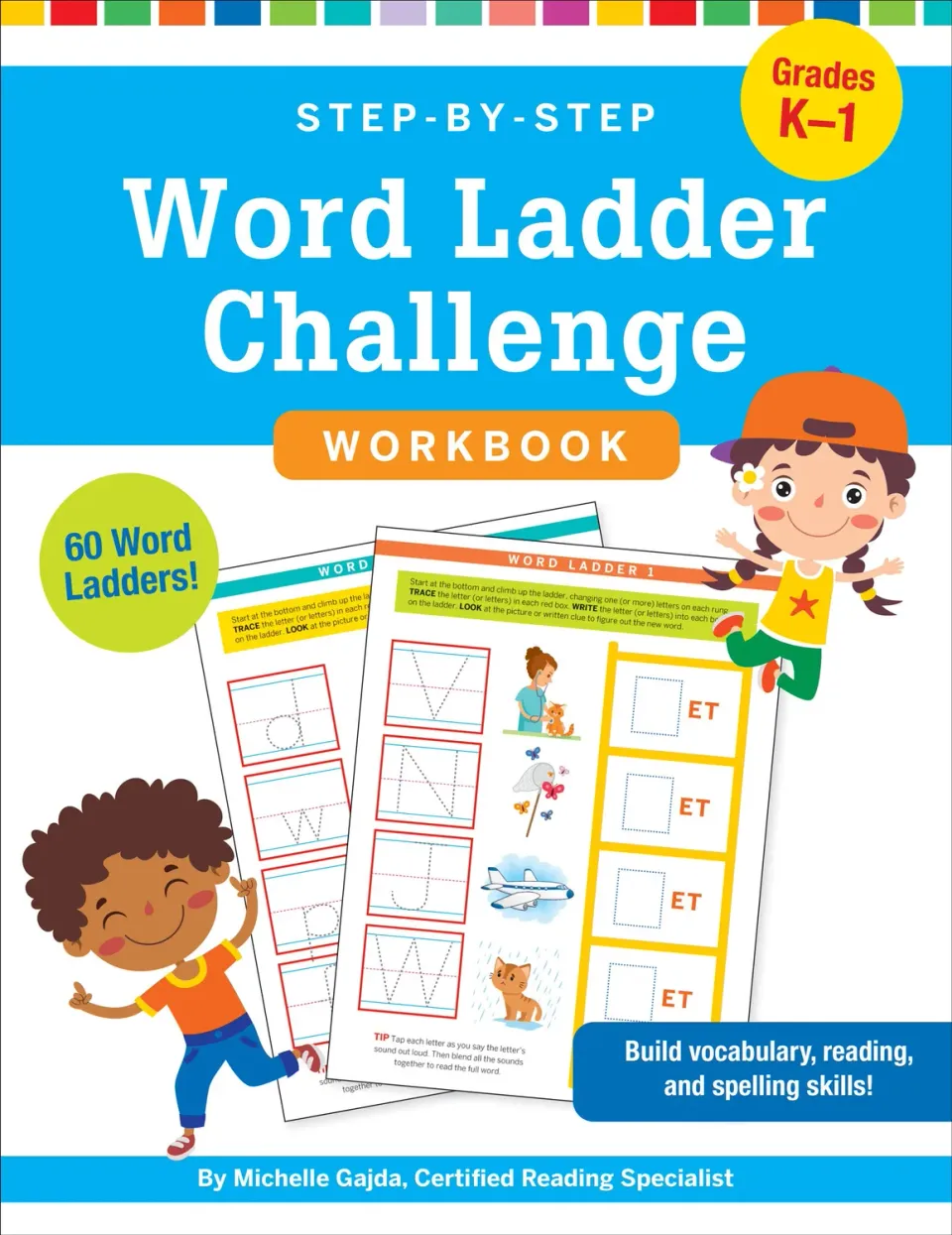 Peter Pauper Press Step-by-Step Word Ladder Challenge arbeidsbok K-1