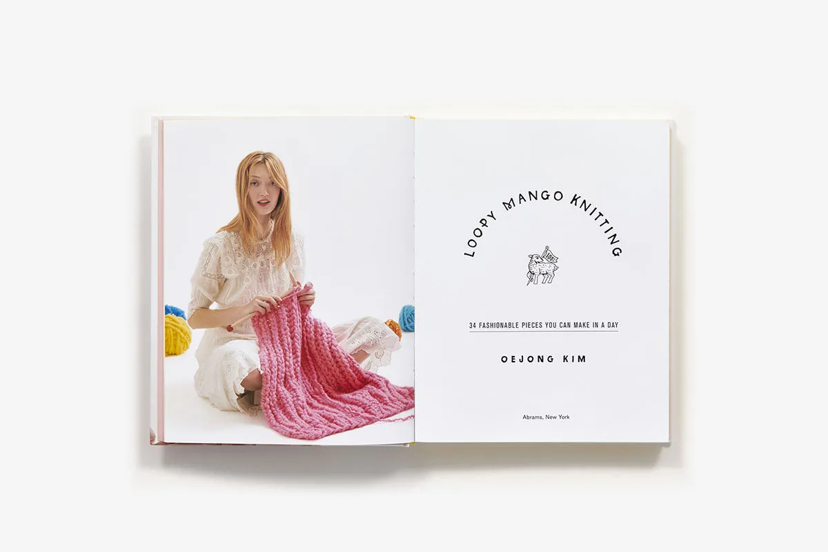 Abrams Loopy Mango Knitting innbundet strikkebok 34 mønstre