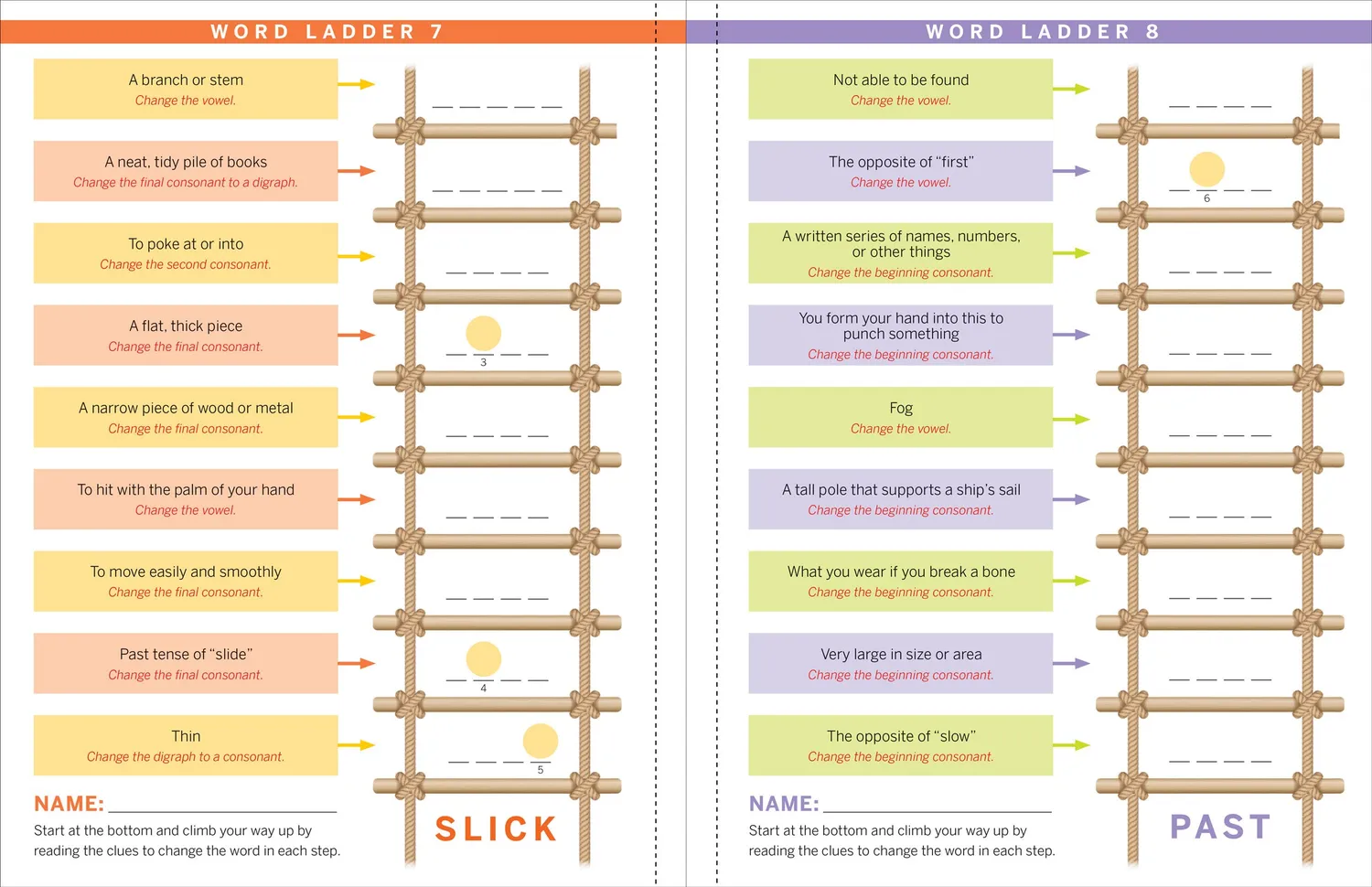 Step-by-Step Word Ladder Workbook 2-3 klasse engelsk 60 stk