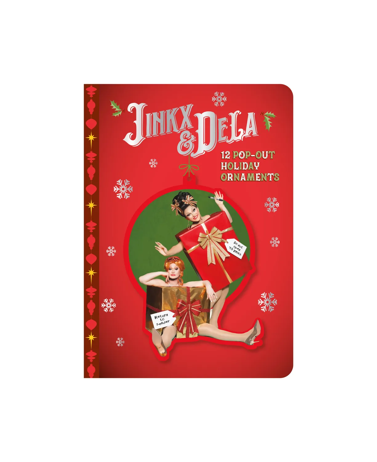 Jinkx & DeLa 12 julepynt pop-out bok
