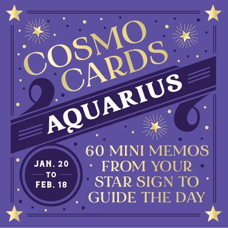 Chronicle Books Cosmo Cards Aquarius kort 60 stk stjernetegn
