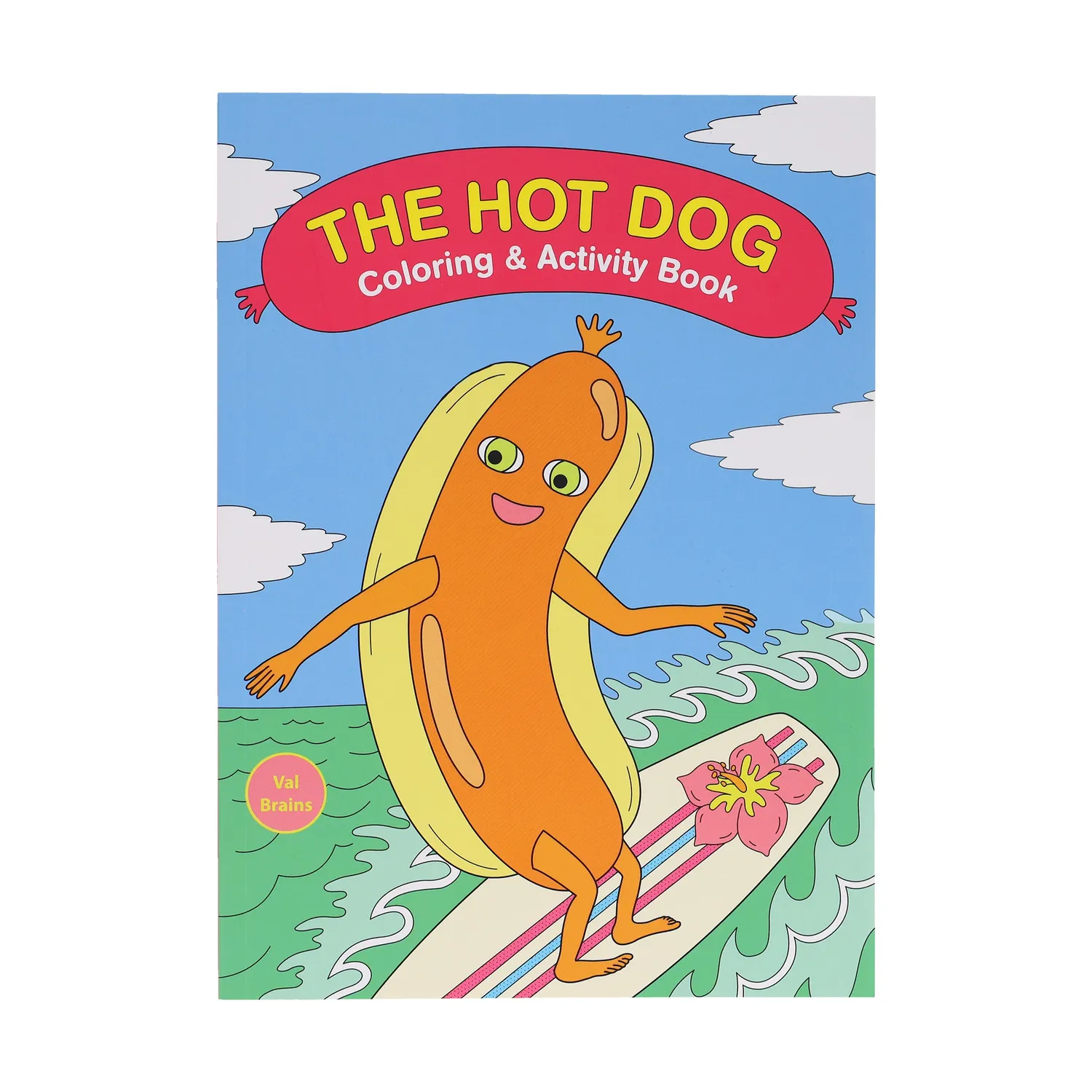 Abrams Hot Dog Coloring Activity Book fargebok pocket humor