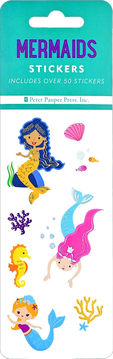 Peter Pauper Press Mermaids klistremerkesett 50 stk havfrue