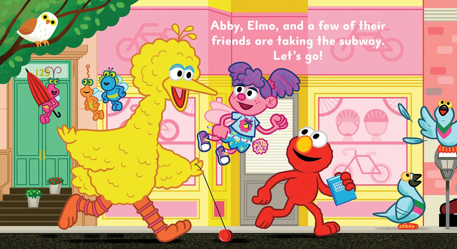 Abrams All Aboard Sesame Street pappbok utbrett