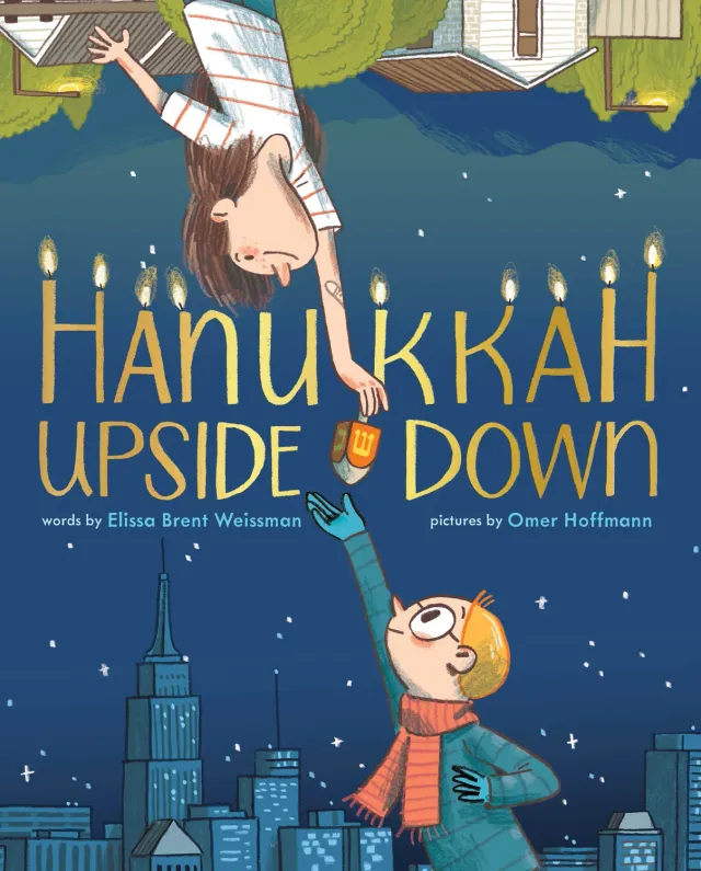 Abrams Hanukkah Upside Down bildebok innbundet høytid