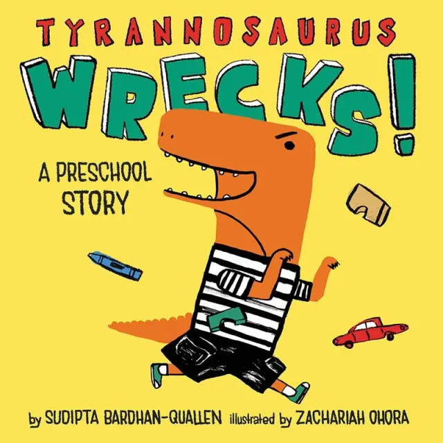 Abrams Appleseed Tyrannosaurus Wrecks bildebok innbundet dinosaur