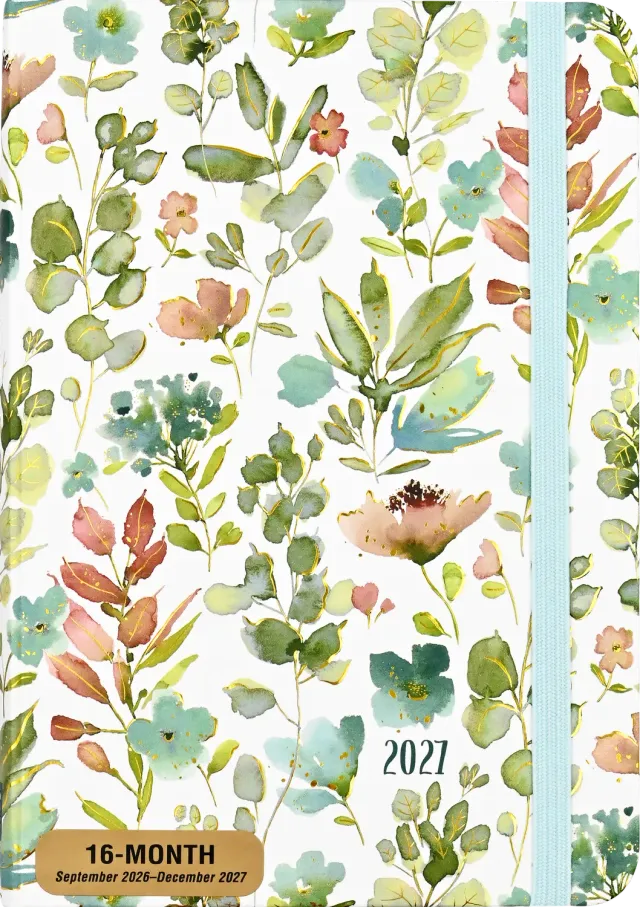 Peter Pauper Press Floral Watercolor ukeplanlegger 2027