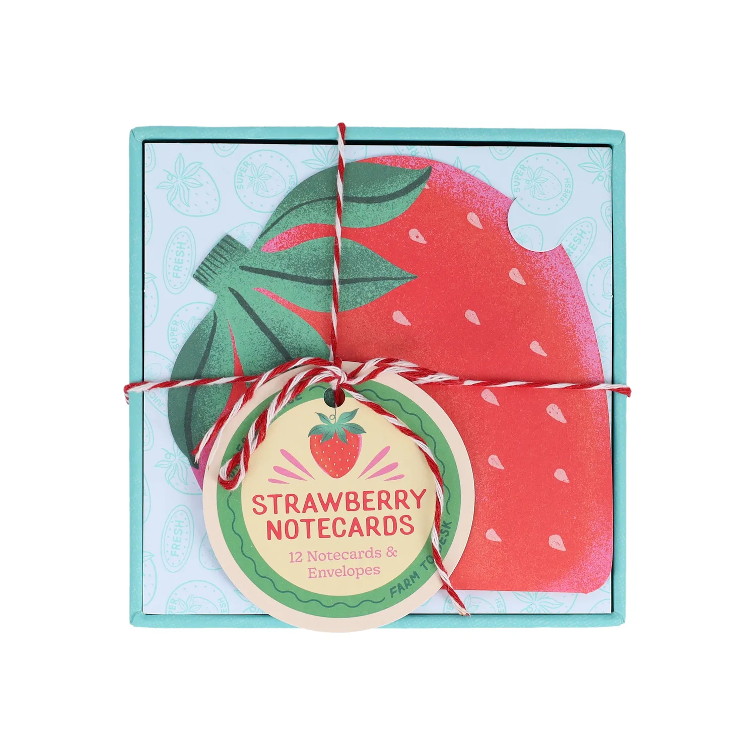 Chronicle Books Paper Produce Strawberry notecards 12 stk jordbær