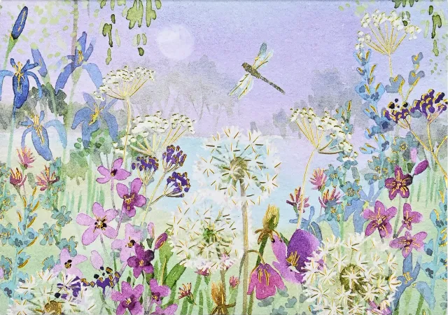 Peter Pauper Press Dragonflies & Dandelions notatkort 14 stk
