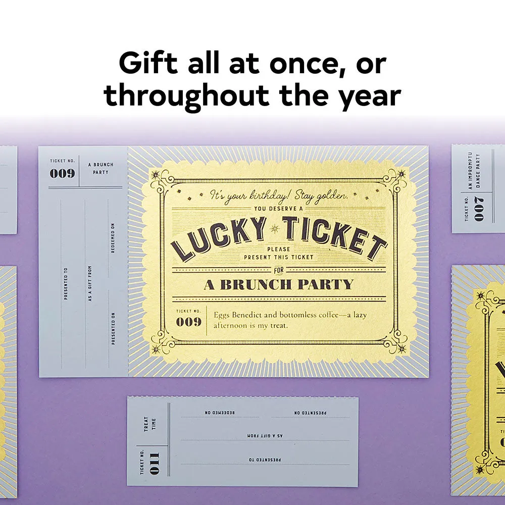Chronicle Books Lucky Tickets Birthday Fun gavekort 12 stk