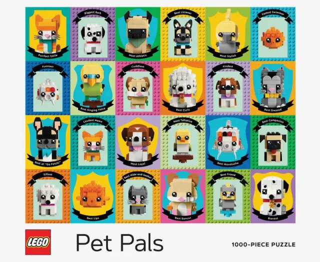 Abrams and Chronicle LEGO Pet Pals puslespill 1000 brikker kjæledyr