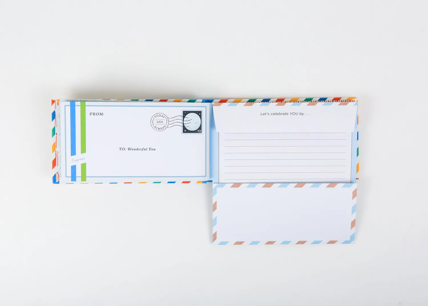 Chronicle Books Letters Birthday brevsett 12-pak