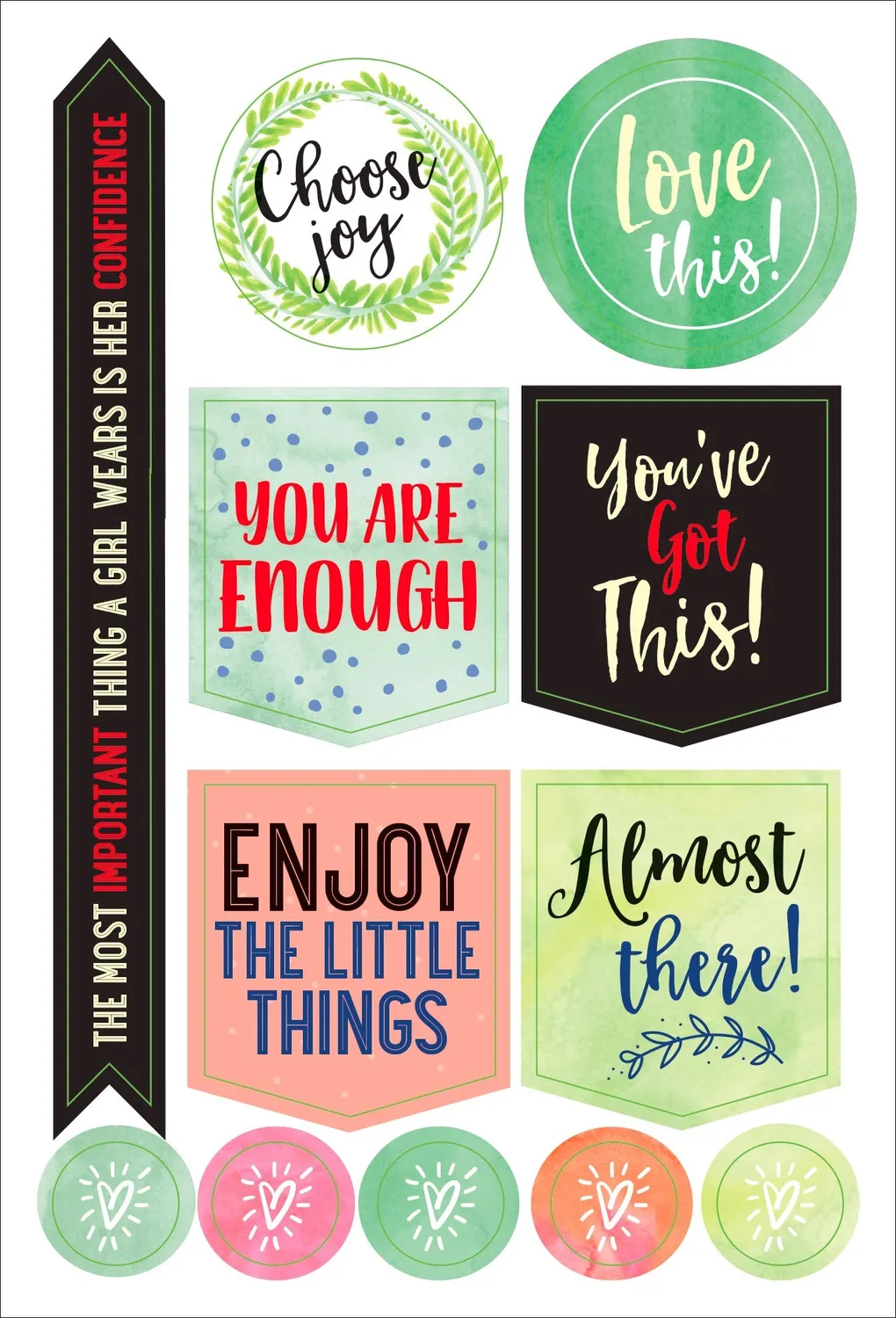Essentials She Believed plannerklistremerker 160 stk