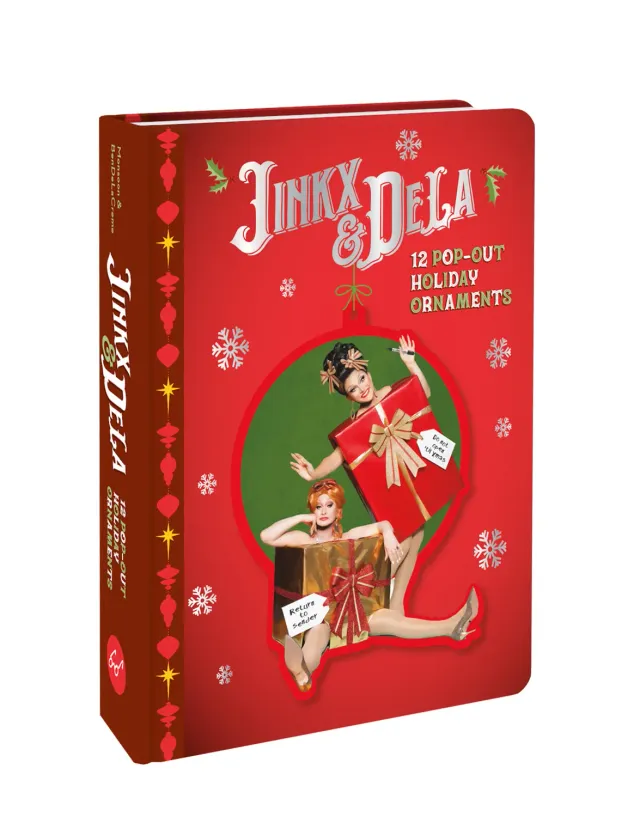 Chronicle Books Jinkx & DeLa 12 Pop-Out julebok 12 ornamenter
