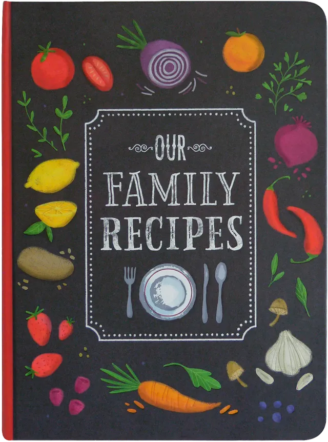 Peter Pauper Press Our Family Recipes oppskriftsbok innbundet