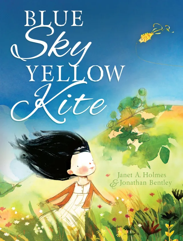 Janet A. Holmes Blue Sky Yellow Kite bildebok innbundet
