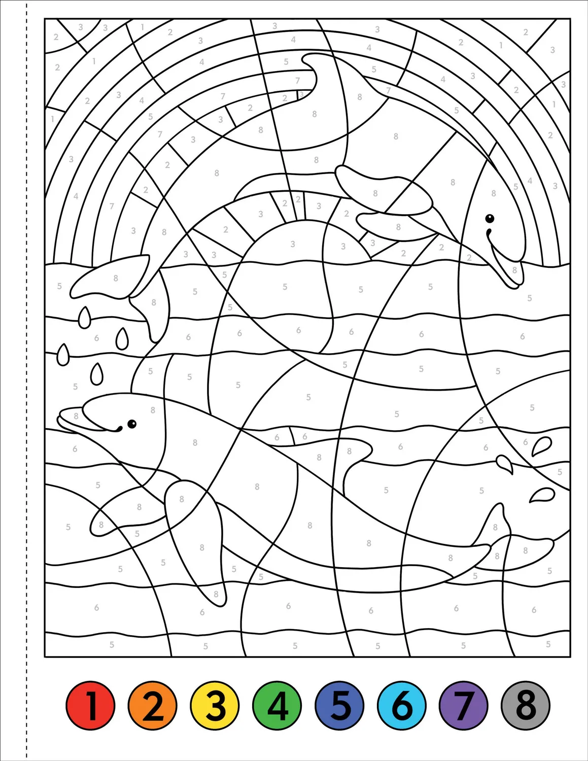 Peter Pauper Press My First Color-By-Number Under The Sea fargebok hav
