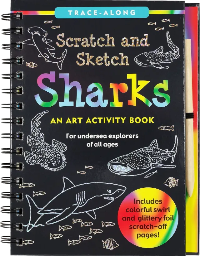 Peter Pauper Press Sharks Scratch and Sketch skrapebok