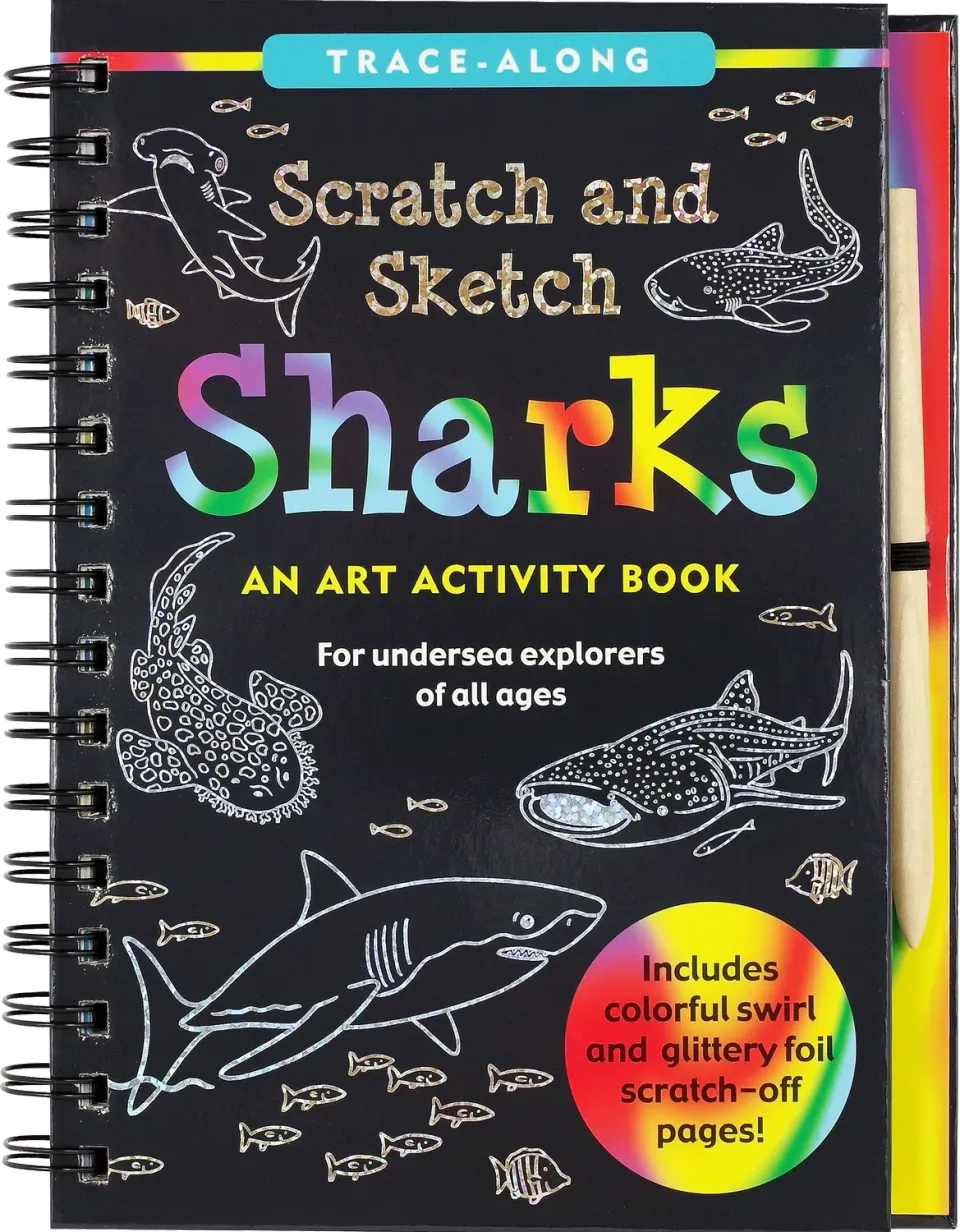Peter Pauper Press Sharks Scratch and Sketch skrapebok