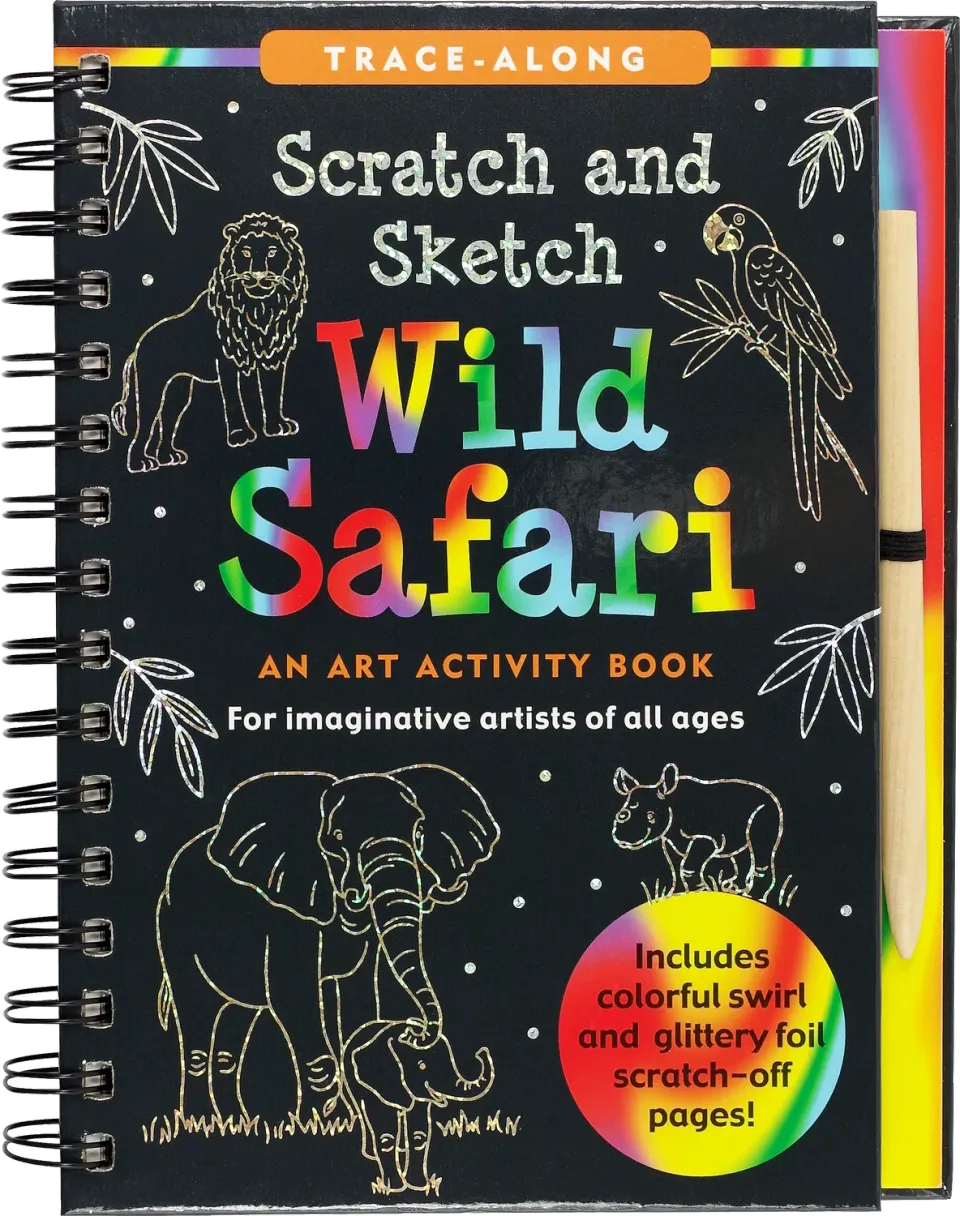 Peter Pauper Press Scratch and Sketch Wild Safari skrapebok safaridyr