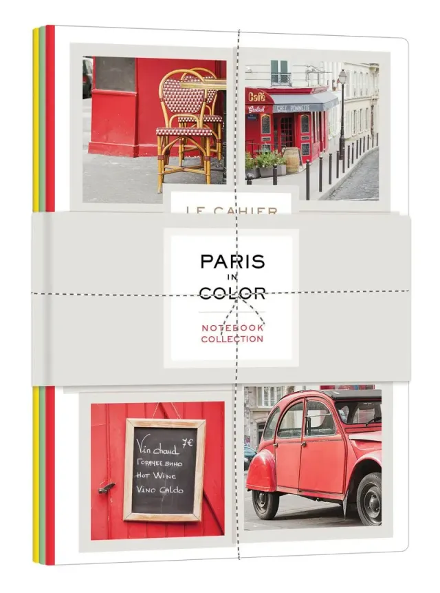 Abrams Paris in Color notatbok 3-pakning linjert