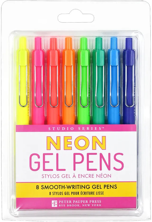 Peter Pauper Studio Series gelpenner neon 8-pakn 0.5
