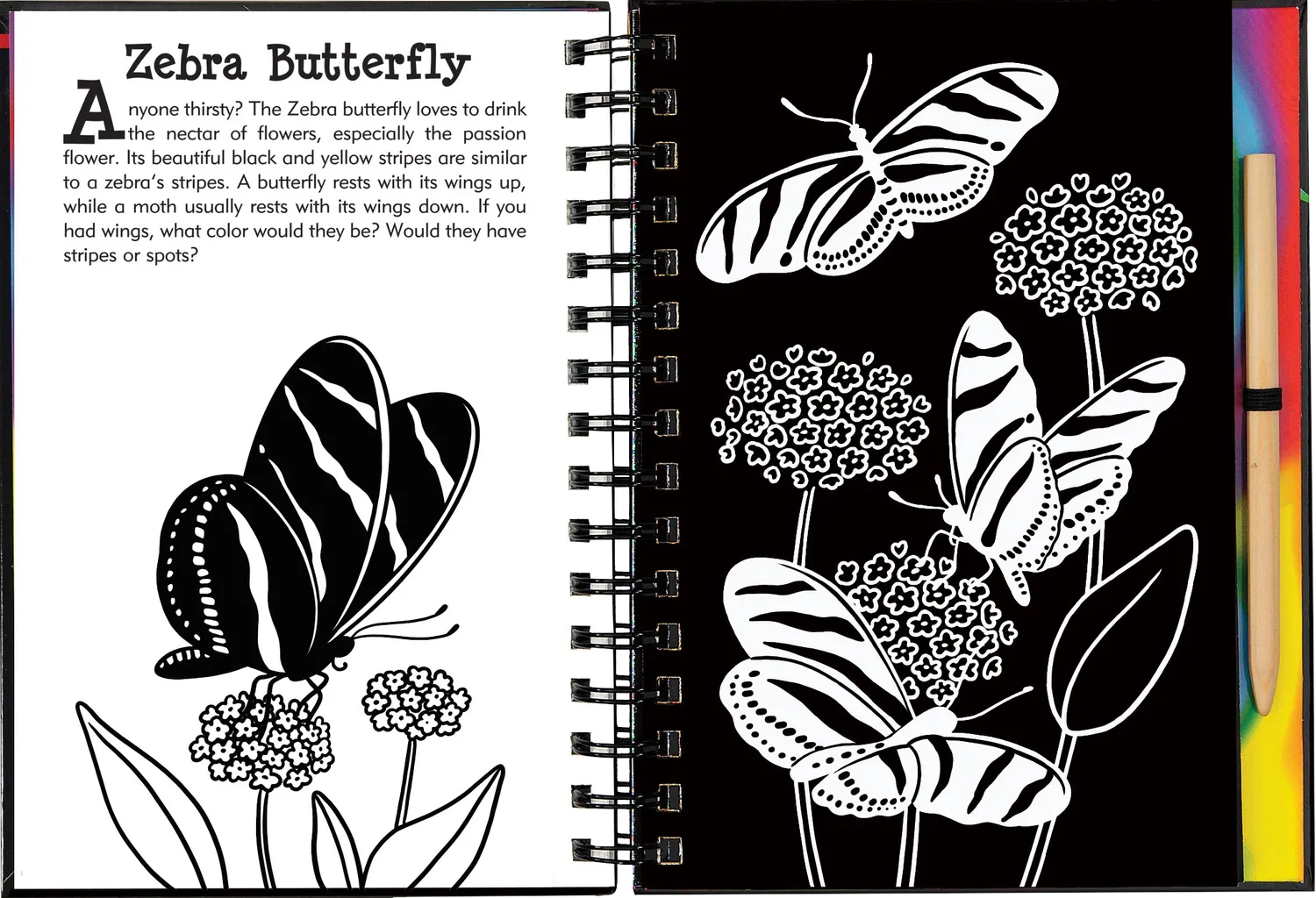 Peter Pauper Press Scratch and Sketch Butterflies and Friends skrapebok barn