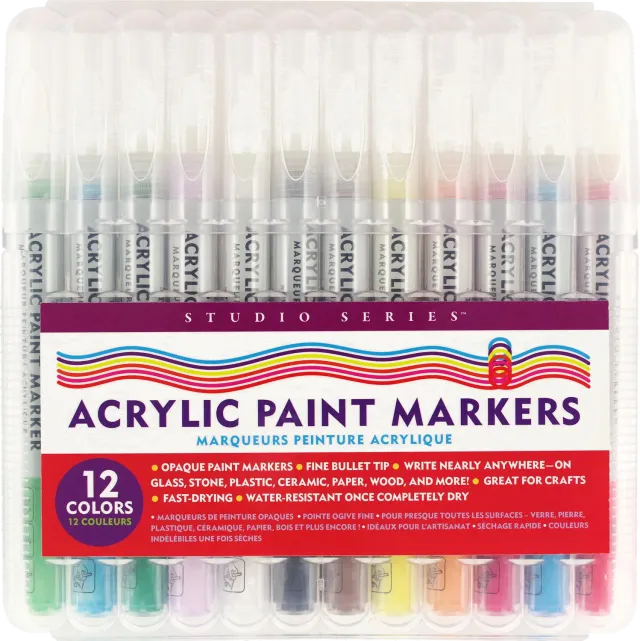Peter Pauper Press Studio Series akryltusjer 12 stk