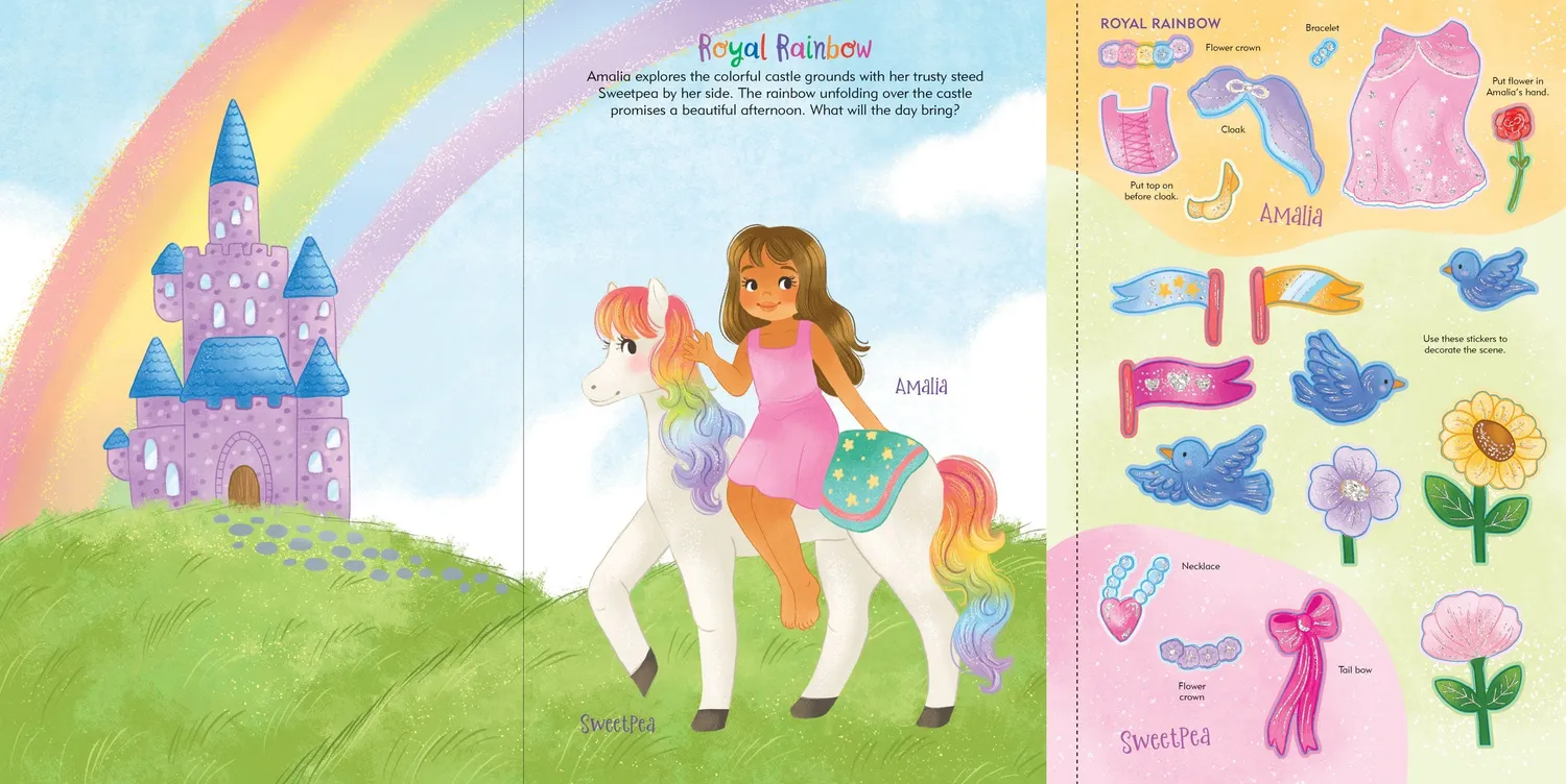 Peter Pauper Press Rainbow Magic klistremerkebok dukker folie 5 år