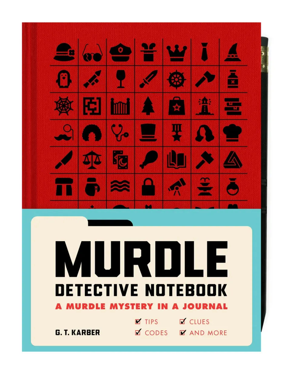 Abrams Murdle Detective Notebook notatbok med blyant