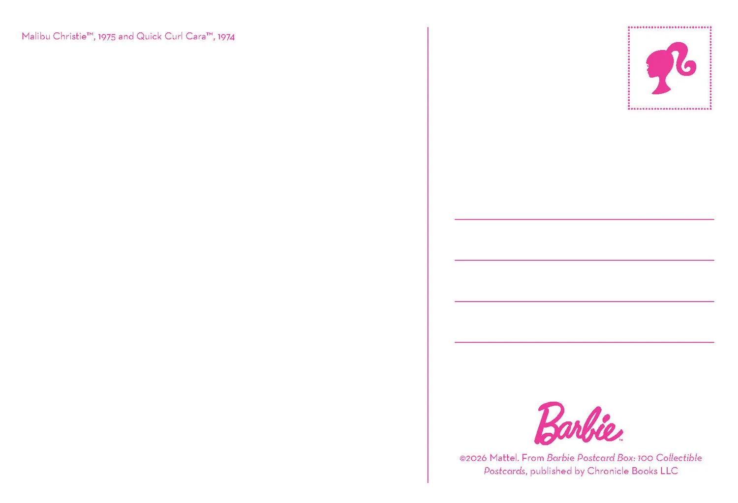 Barbie Postcard Box postkort 100 stk samleboks