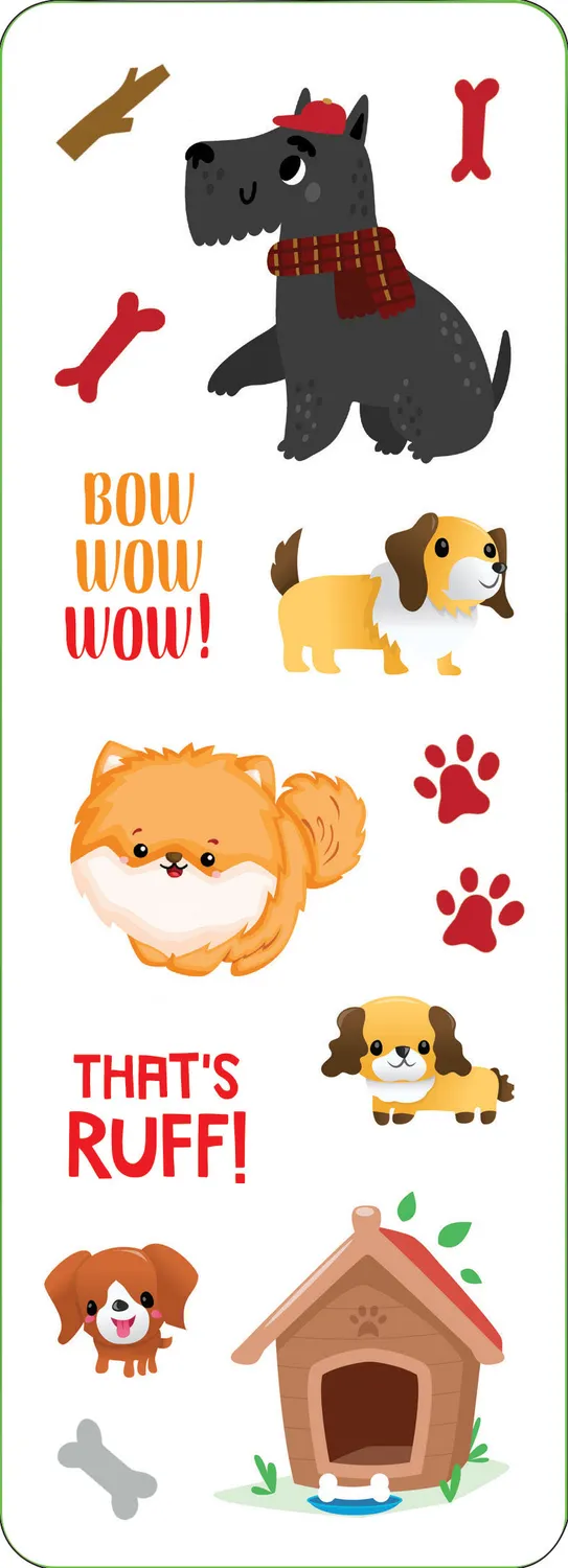 Peter Pauper Press Puppies klistremerkesett 65 stk hunde
