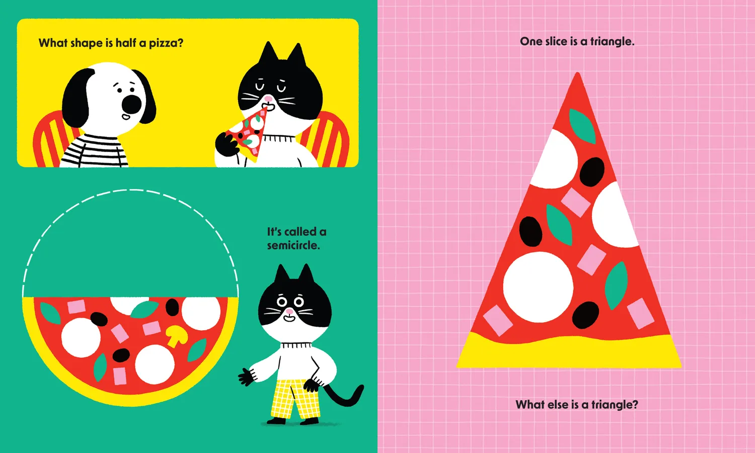 Abrams The Pizza Shape Book innbundet barnebok former