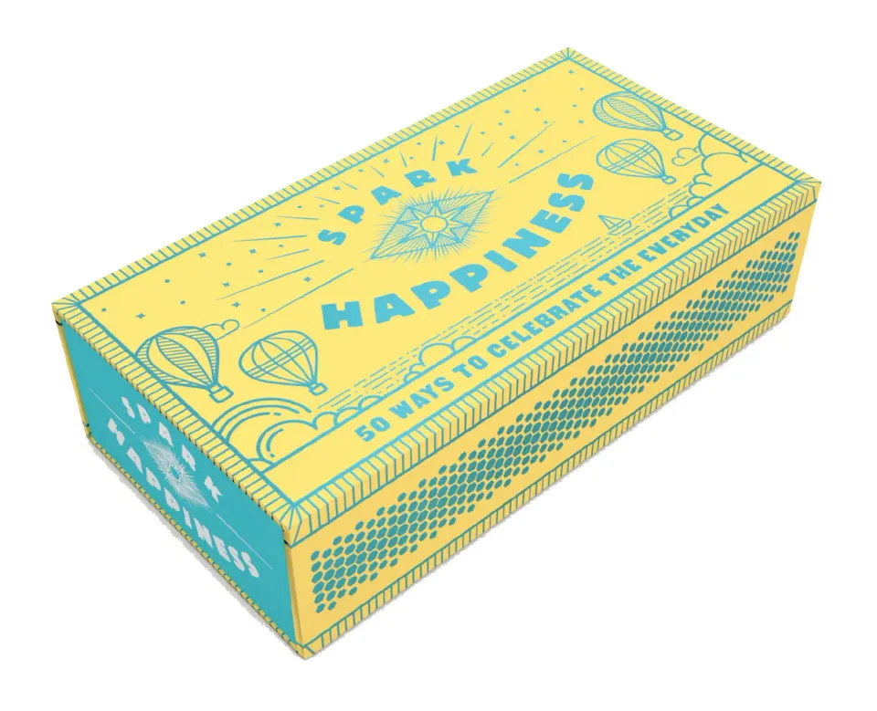 Spark Happiness inspirasjonskort 50 stk gaveeske