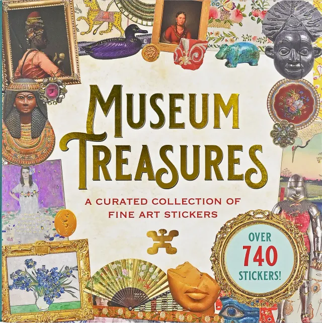Peter Pauper Press Museum Treasures klistremerkebok 740 stk kunst