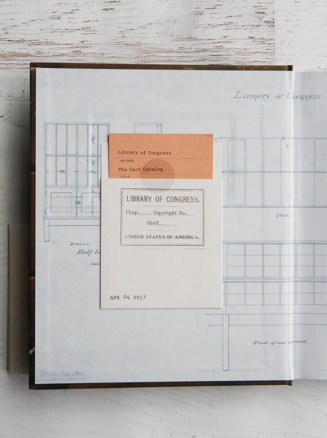 Abrams and Chronicle Card Catalog bok innbundet bibliotek