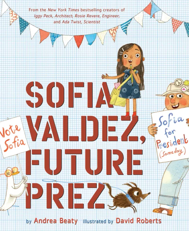 Sofia Valdez Future Prez bildebok innbundet Questioneers