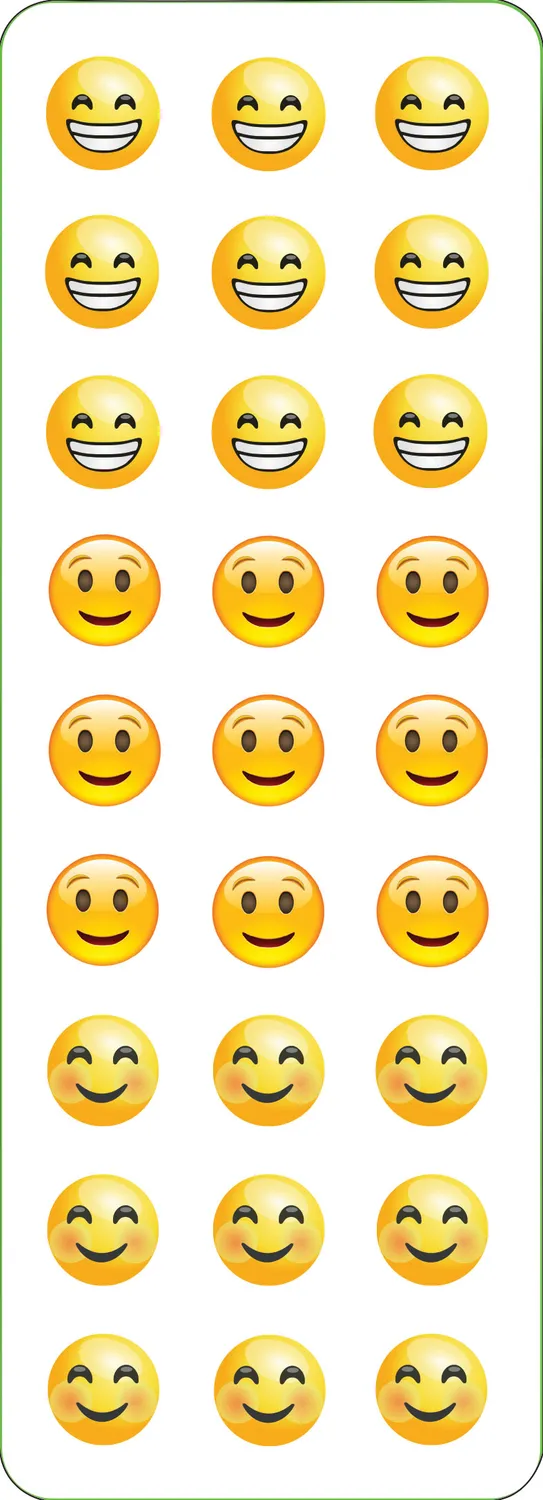 Peter Pauper Press Emojis klistremerkesett 115 stk holografisk