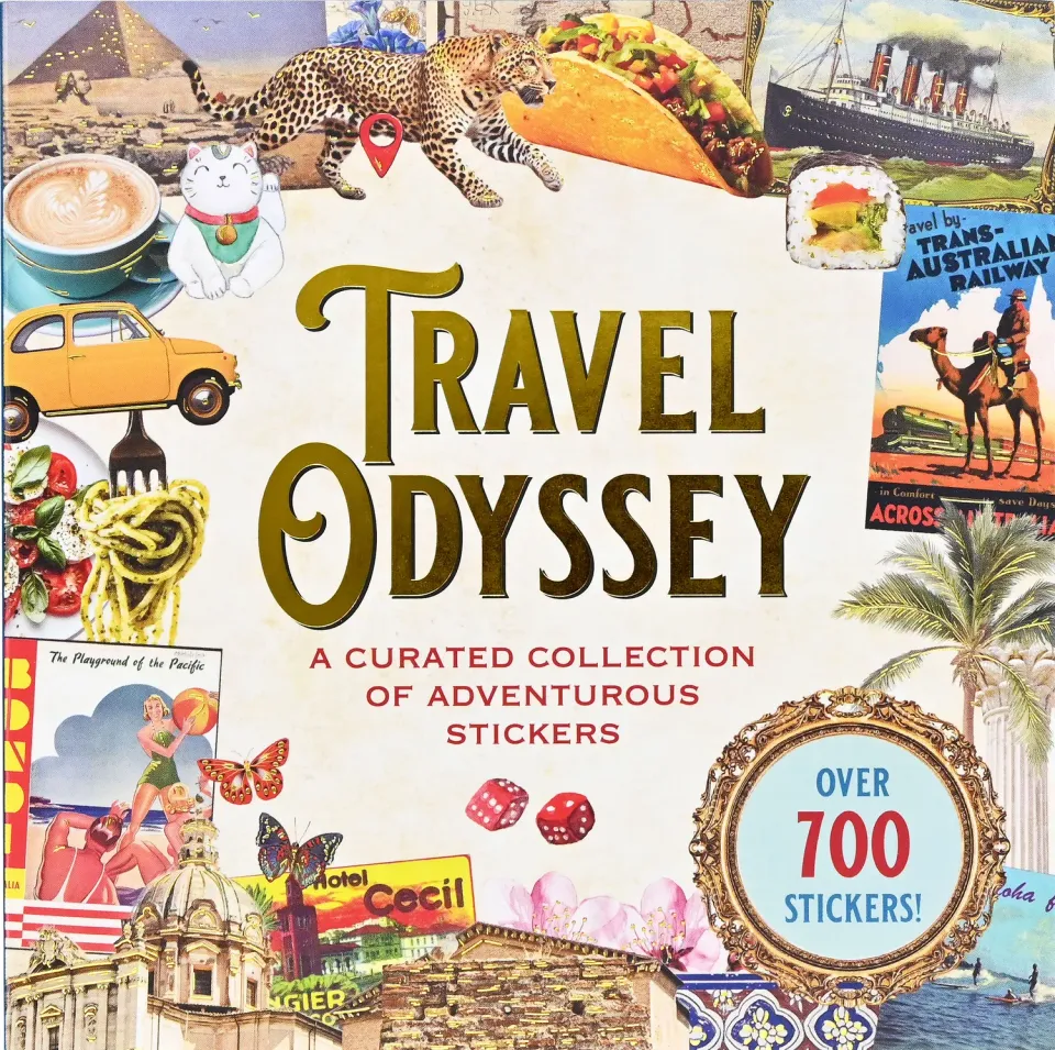 Peter Pauper Press Travel Odyssey klistremerkebok 700 merker