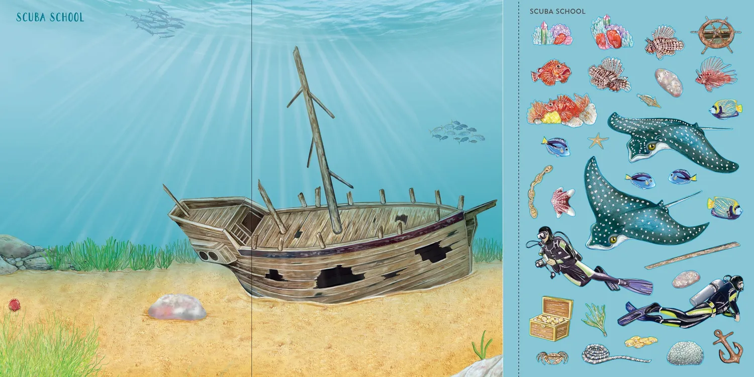 Peter Pauper Press Sticker Scenes Under the Sea klistremerkebok