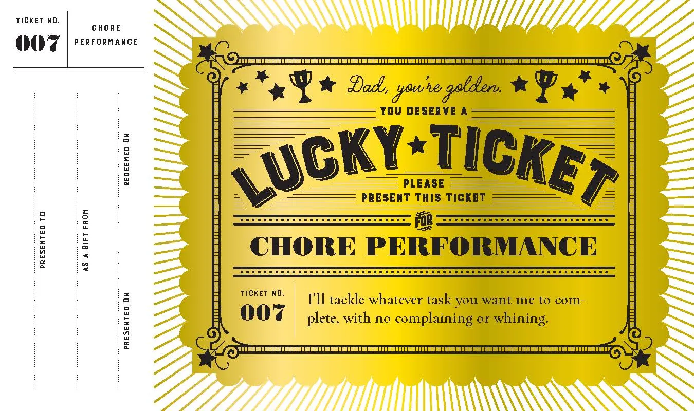 Abrams and Chronicle Lucky Tickets for Dad gavekort 12 stk