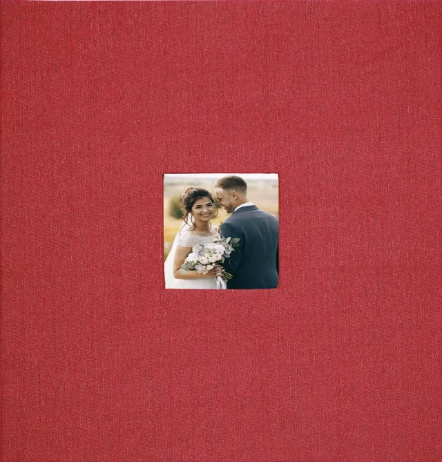 Peter Pauper Press Red Linen fotoalbum rødt