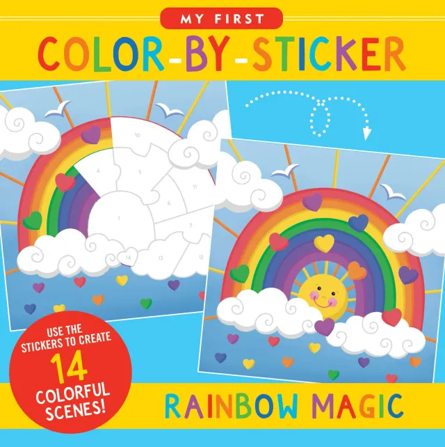 Peter Pauper Press My First Color-by-Sticker Book Rainbow Magic klistremerkebok