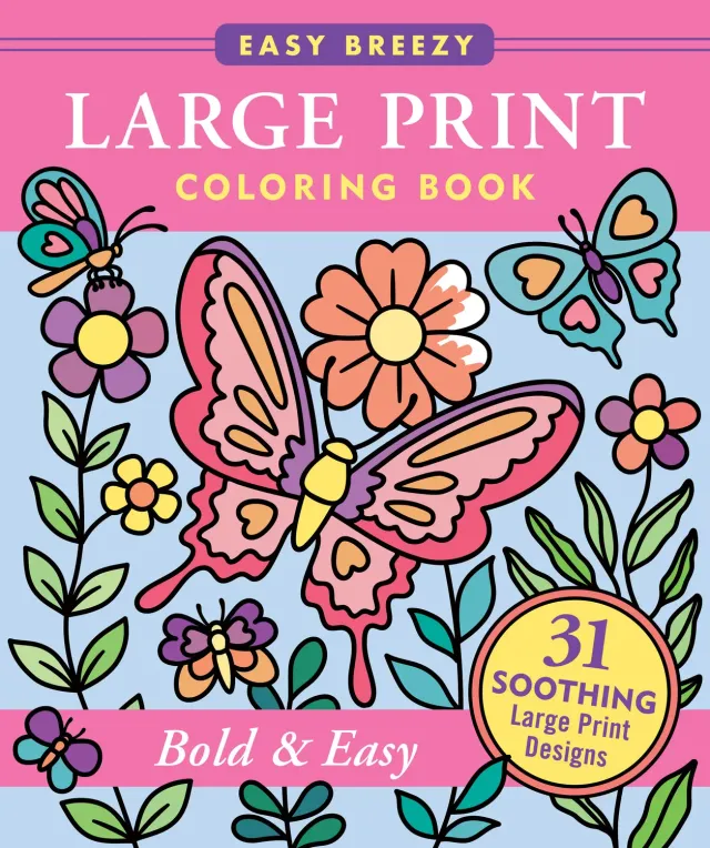 Peter Pauper Press Bold & Easy fargebok large print voksen