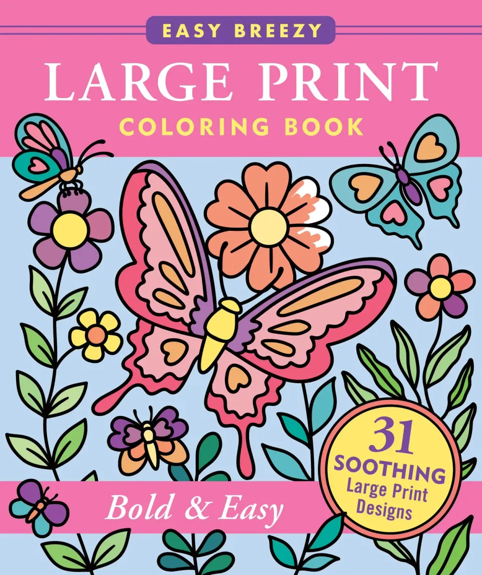 Peter Pauper Press Bold & Easy fargebok large print voksen