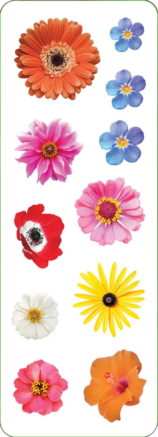 Peter Pauper Press Flowers klistremerker 52-pk holografisk