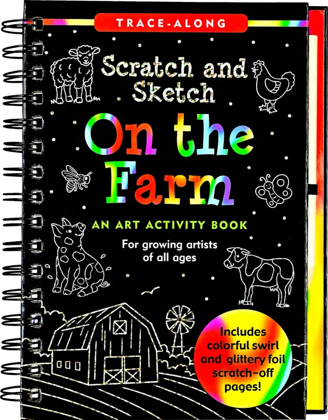 Peter Pauper Press On The Farm Scratch and Sketch skrapebok