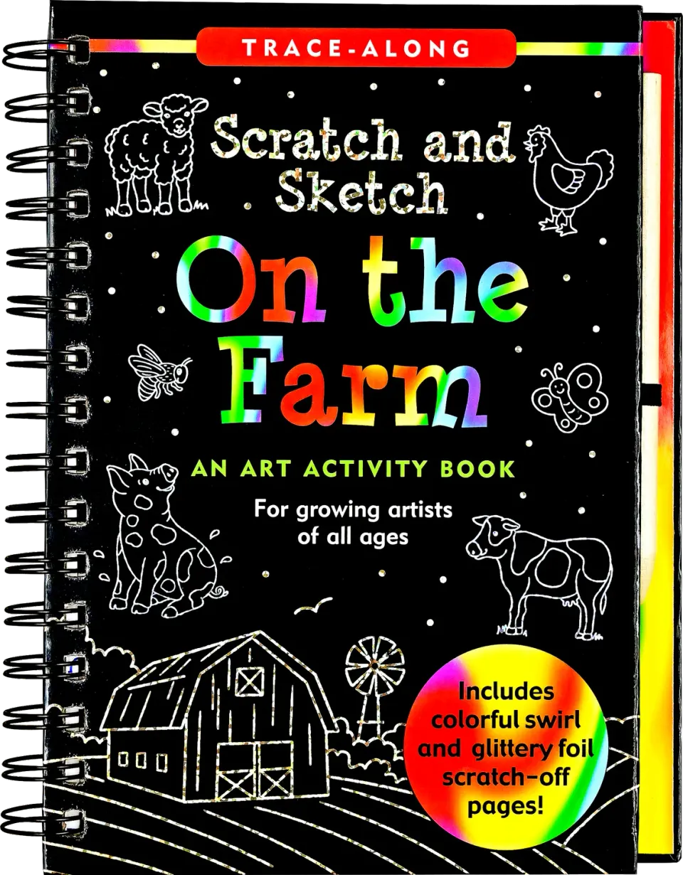 Peter Pauper Press On The Farm Scratch and Sketch skrapebok