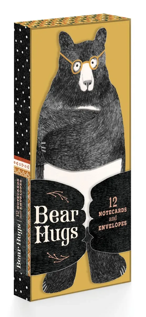 Chronicle Books Bear Hugs kortsett 12 brevkort bjørn
